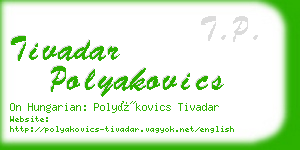 tivadar polyakovics business card